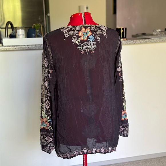 Johnny Was Riveda Long-Sleeve Embroidered Blouse - Picture 5 of 9